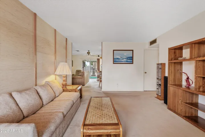 Living room off of the front door