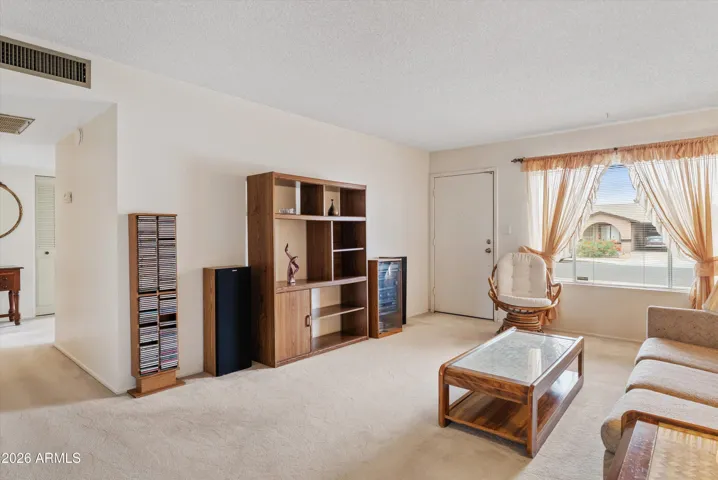 Living room off of the front door