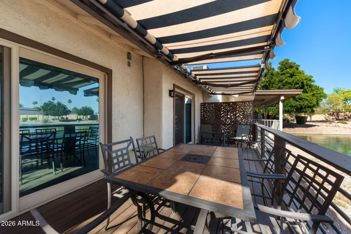 Full length patio on the lake!