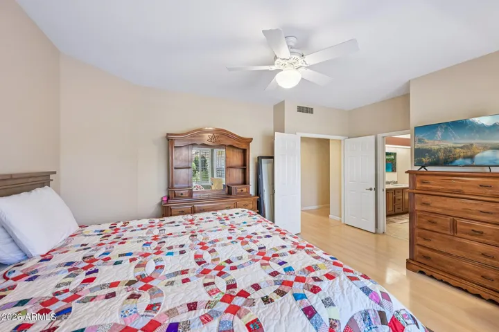 The master bedroom
