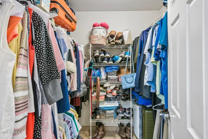 The master bedroom closet