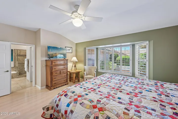 The master bedroom