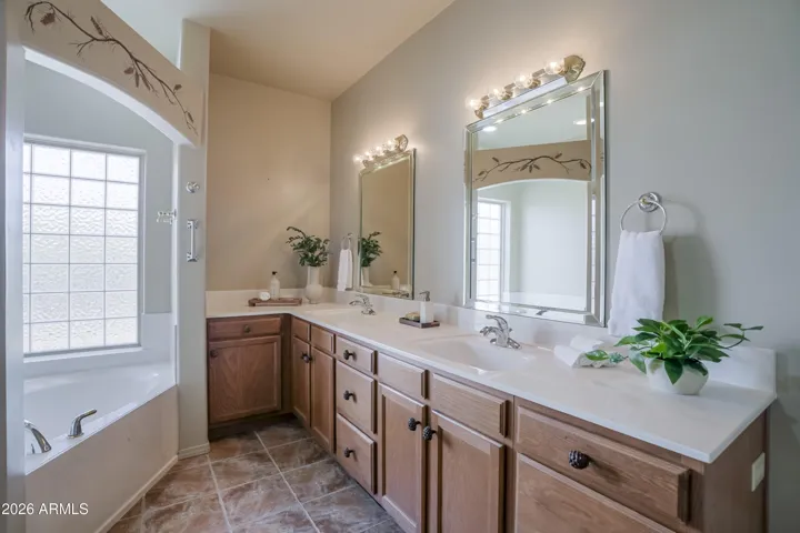 Dual vanity in Primary Bathroom