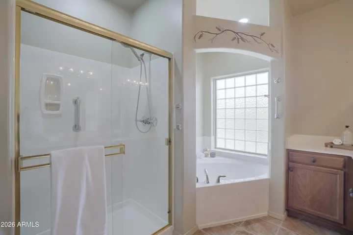 Separate shower and bath