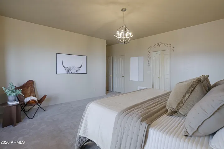 Primary bedroom with walk-in closet