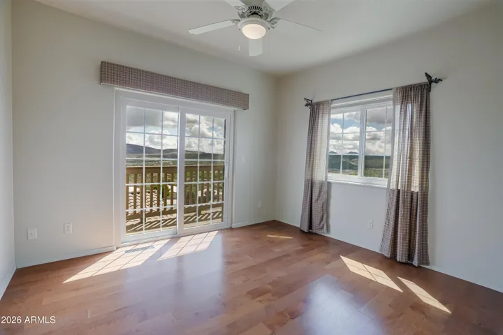 Bedroom #4 with access to back deck