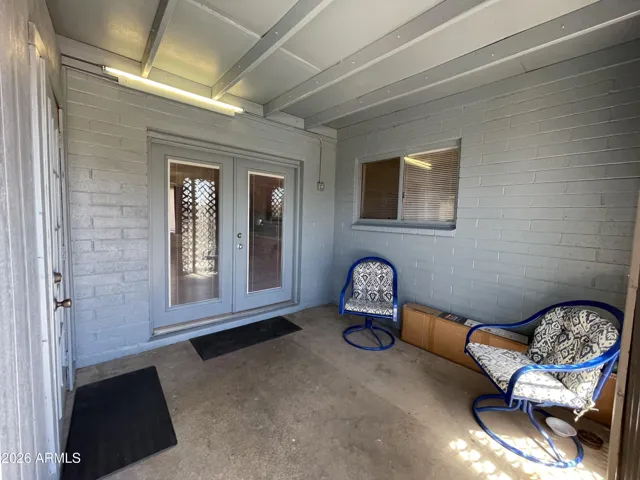 FRENCH DOORS AT BACK COVERED PATIO