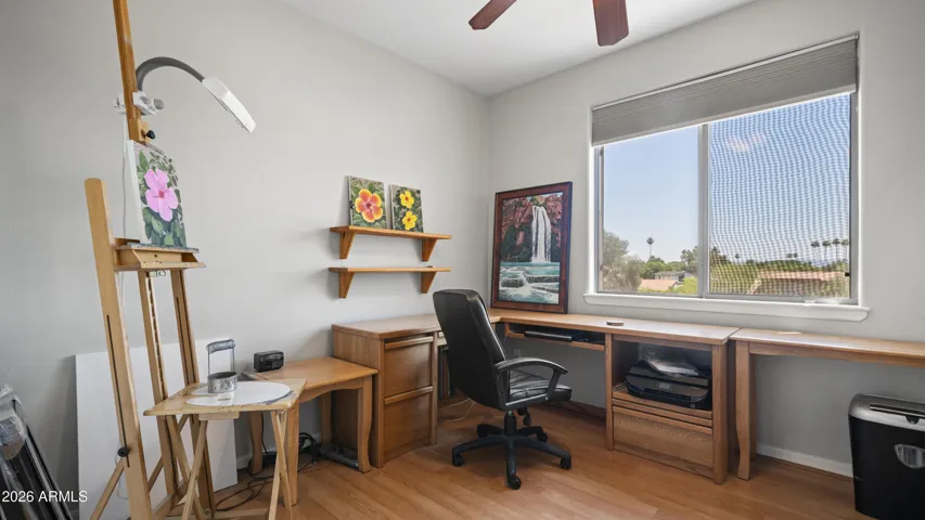 Bedroom 3/Office with wood floors