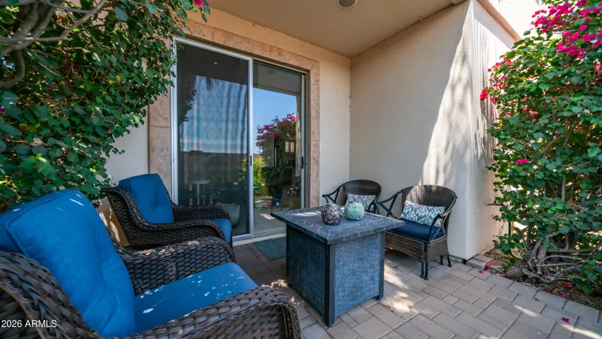 Private back patio looking in