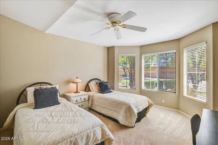 A versatile and comfortable guest bedroom, perfect for family, visitors, or a quiet home office.
