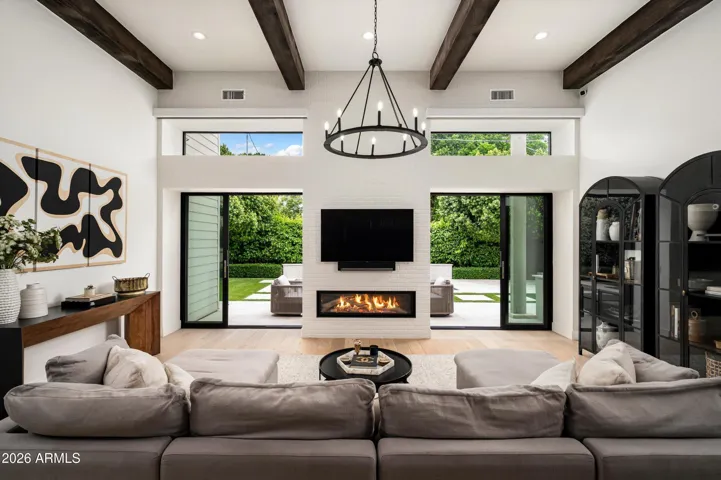 Family/Living Room with Sliding Glass Doors