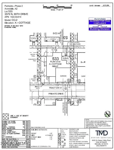 3579 N 99th Drive Preliminary Plot Plan