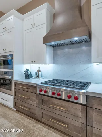Wolf 36" gas cooktop.