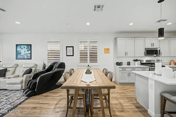 Kitchen and dining area