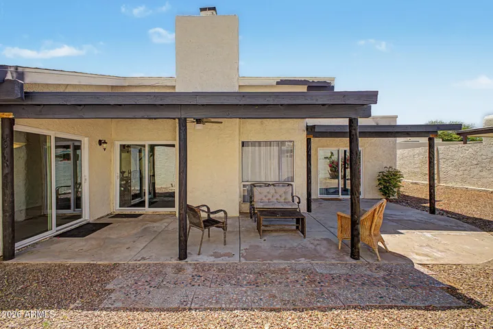 Side by Side patios. One off the great room the other off the Primary Bedroom.