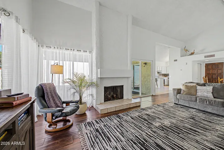 Spacious with soaring vaulted ceilings and lots of natural light.