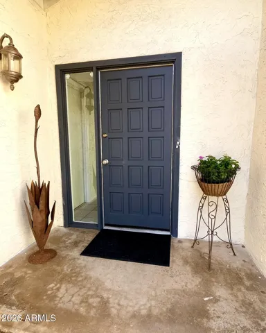 Covered porch at entrance