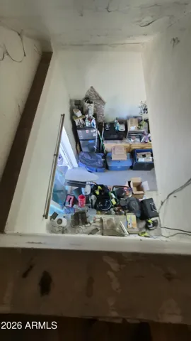 Looking down from the loft