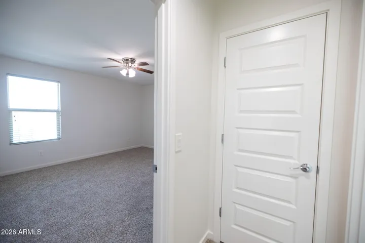 Upstairs bedroom and linen closet