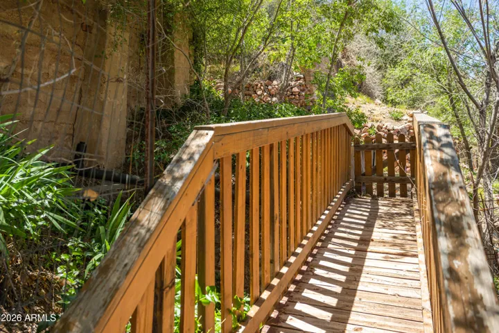 Bridge to upper level additional parking