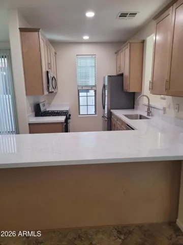 New quartz countertops.