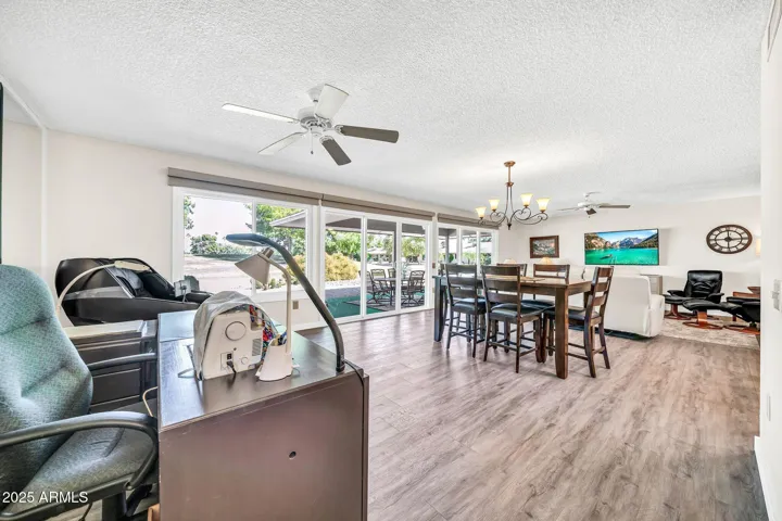 The office and dining area