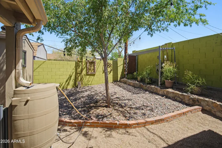 Water collection Containers & Gutters, great for watering the landscaping.
