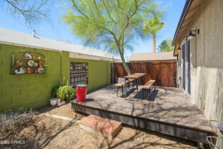 Custom Deck with pretreated lumber.