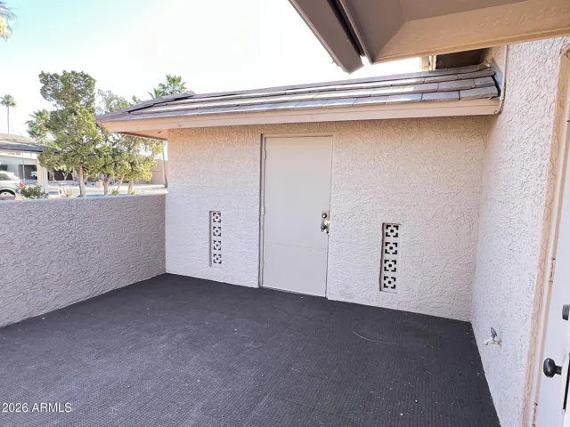 Large patio; huge storage room.
