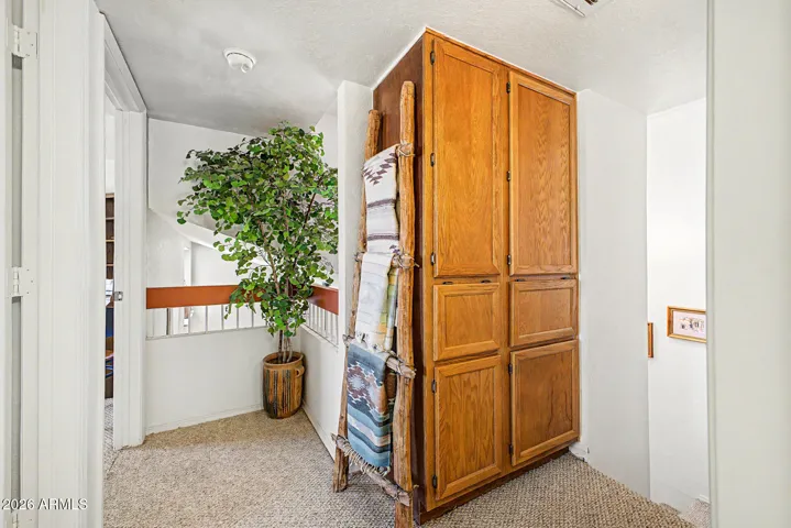Storage at upstairs landing. Lots of storage in this place.