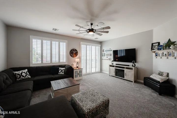 NEWER CARPET & AWESOME CEILING FAN
