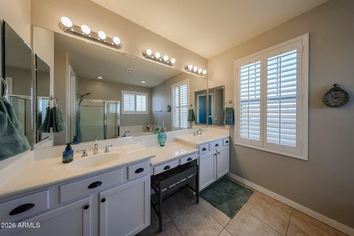 DUAL VANITY WITH LOTS OF COUNTER SPACE