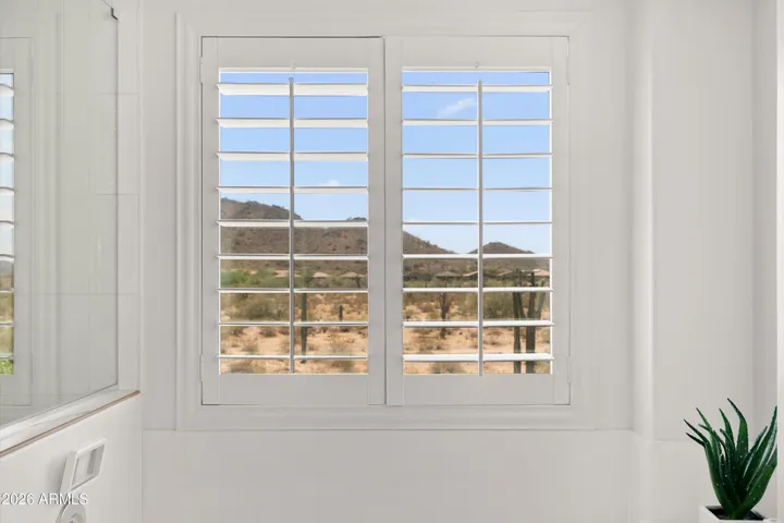 Views From Windows with Plantation Shutters on all Windows