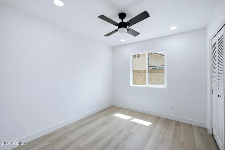 4th bedroom, new fan, new window