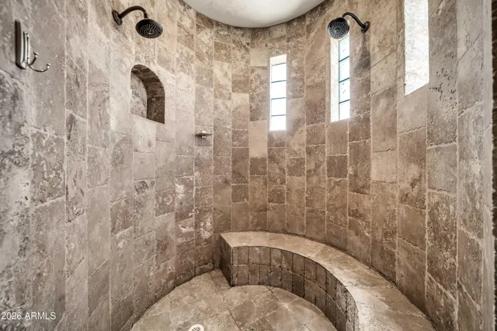 Dual shower head primary shower