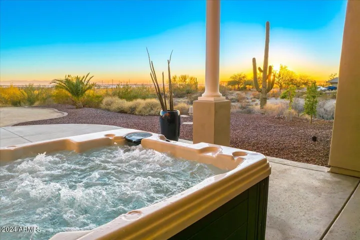 View from spa at sunset