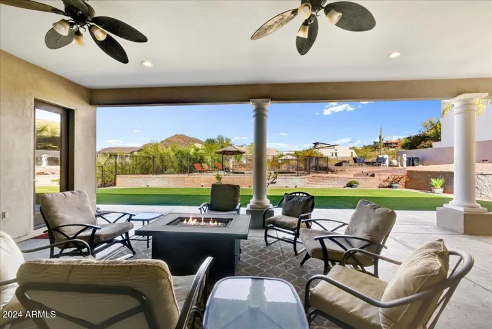 Covered Rear Patio - Mountain View