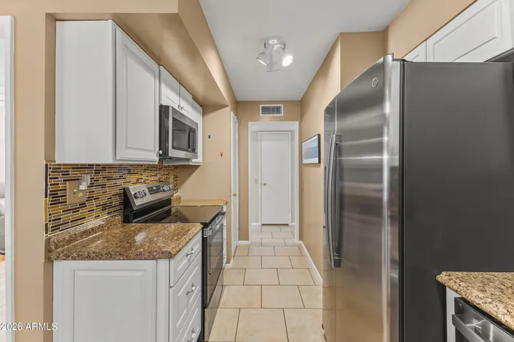 Stainless steel appliances.