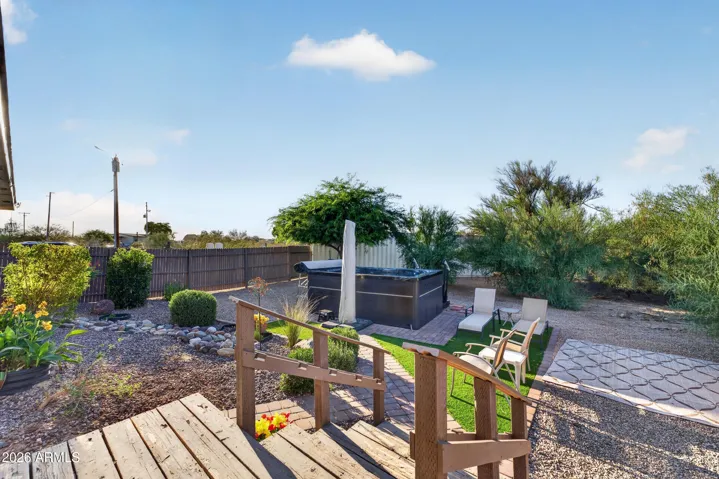 Deck to Backyard