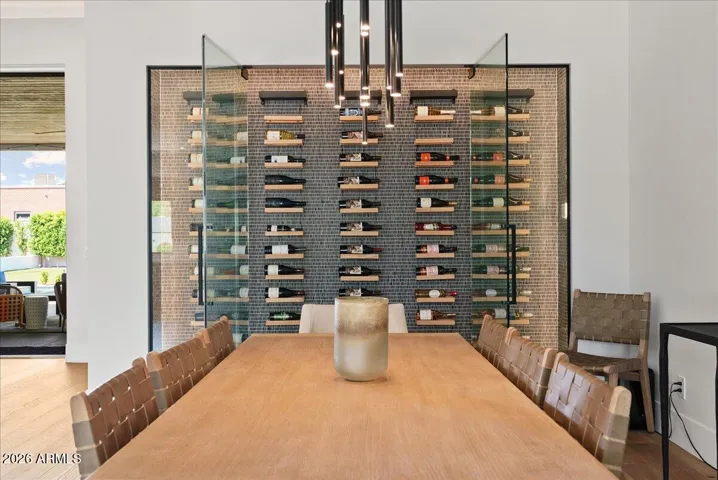 Dining & wine cellar.