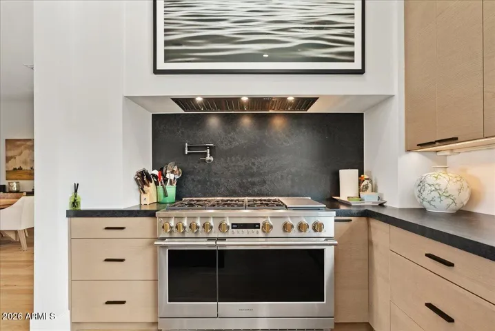Gourmet kitchen.