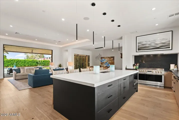 Gourmet kitchen.