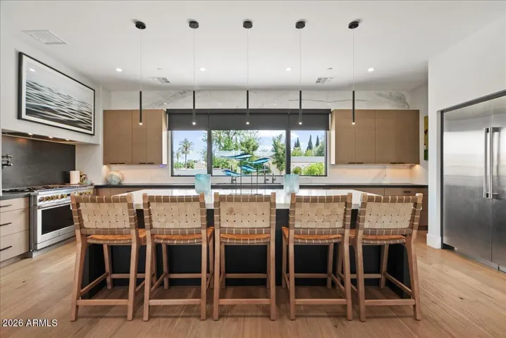 Gourmet kitchen.