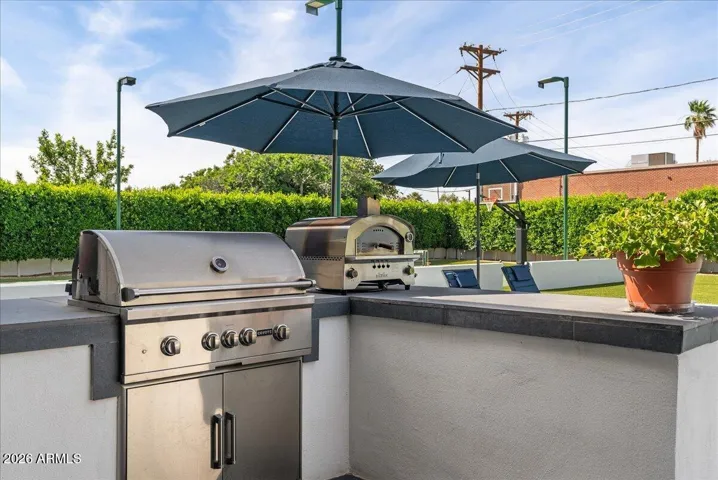 Outdoor grill.