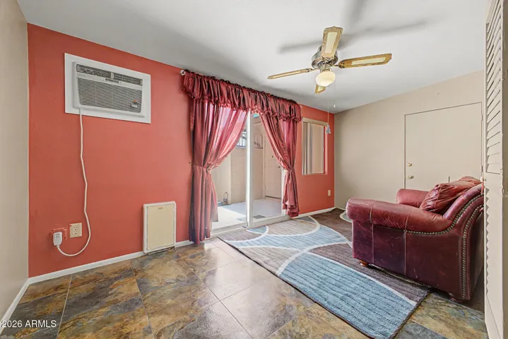 Arizona room with heating and cooling.