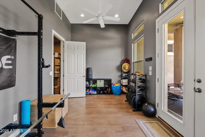 Opens to backyard w/private patio