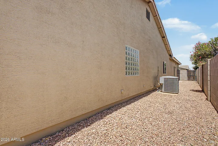Large Side yard.