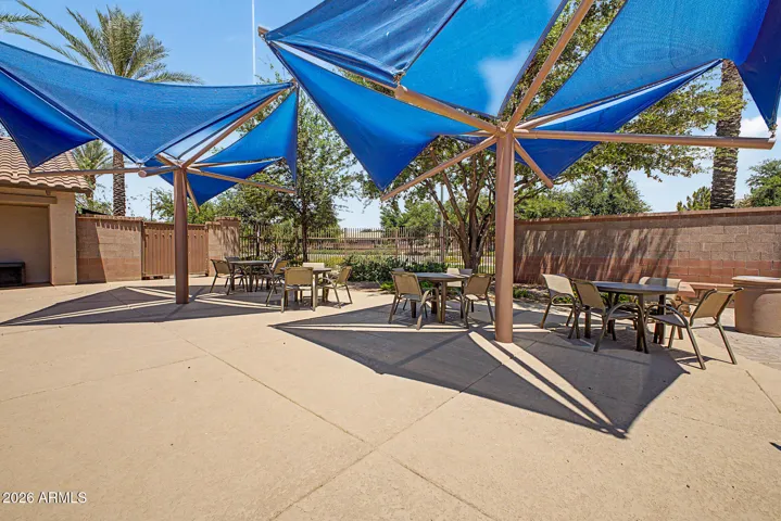 Outdoor Shaded seating.