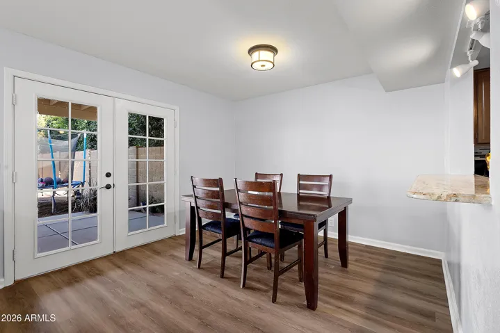 Dining space just steps from the patio for effortless entertaining.