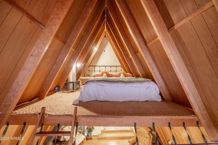 Sleeping Loft in Original A-Frame